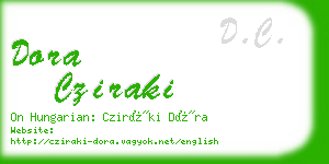 dora cziraki business card